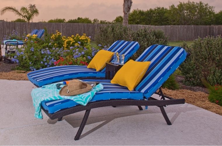 Polywood Patio outdoor furniture with Custom Outdoor Cushions, Rockport Texas