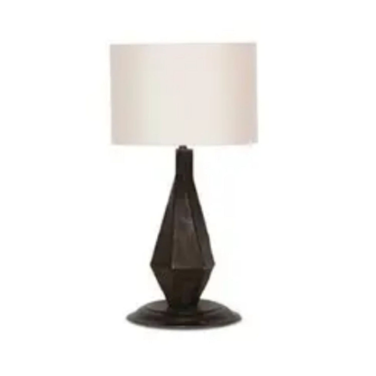 Radian Outdoor Table Lamp - Walnut.  ETL wet-location certified. lamp shade in Sunbrella fabric