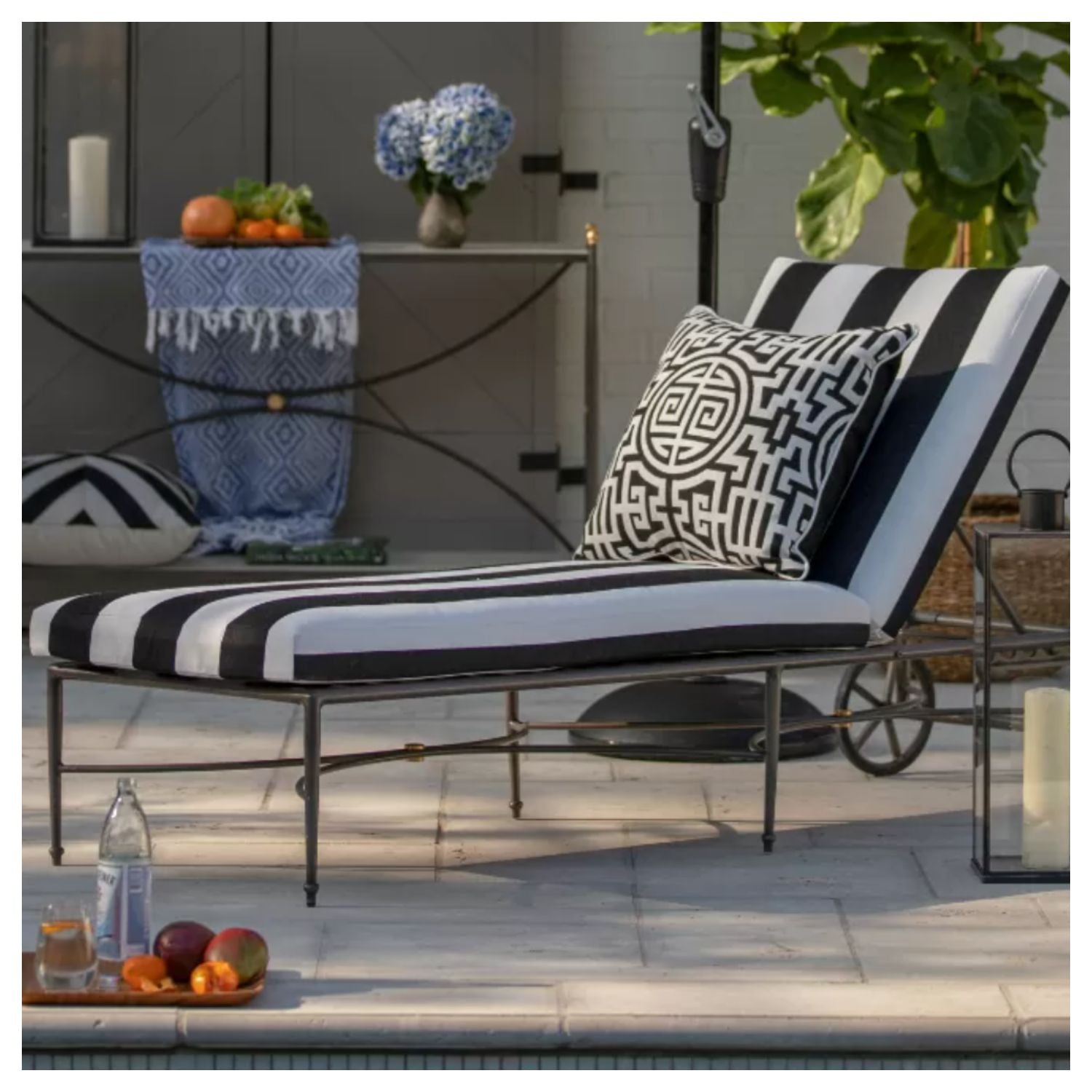 Roma Collection by Summer Classics, Outdoor Chaise, Complimentary outdoor cover