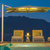 Cantilever Umbrella by SHADEMAKER Solaris LX, for strong coastal winds beach, pool side 38-46 mph. 