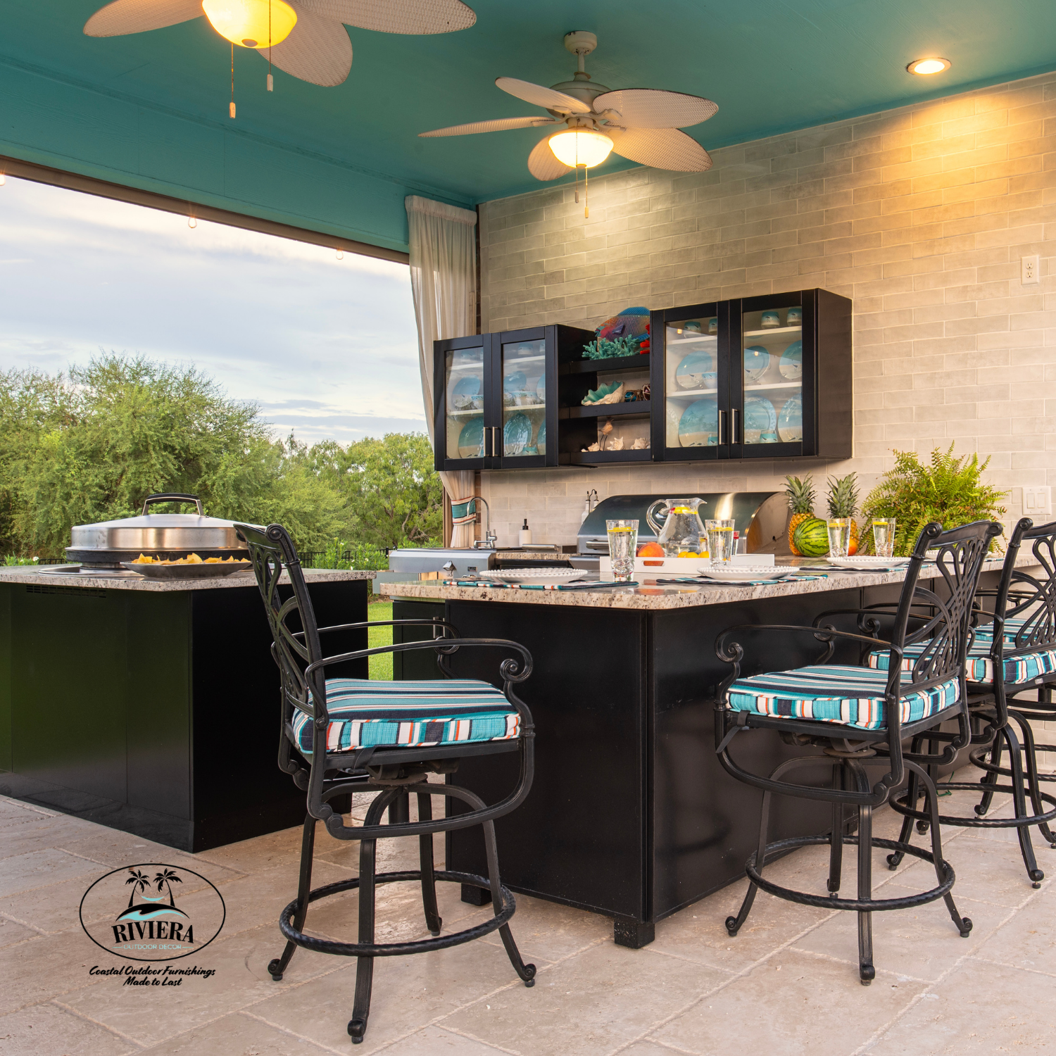 Outdoor Kitchen. Aluminum, Stainless Steel, Marine Grade Riviera Outdoor Décor, Port Isabel, Texas