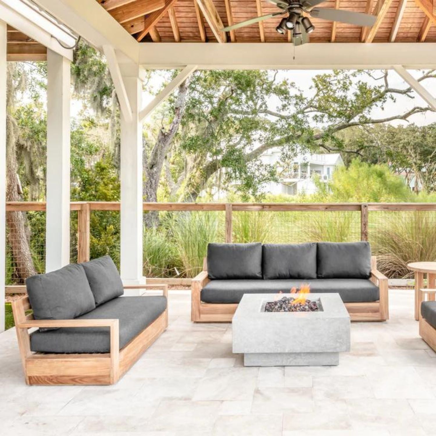 Teak Outdoor Patio Furniture, Modern lines, Riviera Outdoor Decor, Corpus Christi, Texas