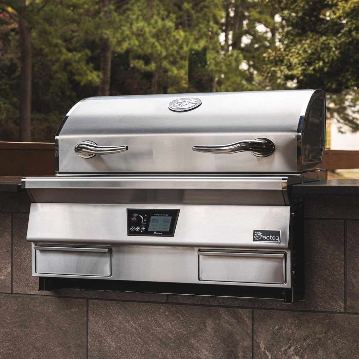 recteq E-Series Built-In 1300 Wood Pellet Grill - RT-1300, Smoke, Grill, Sear, Bake, Braise, &amp; Dehy.