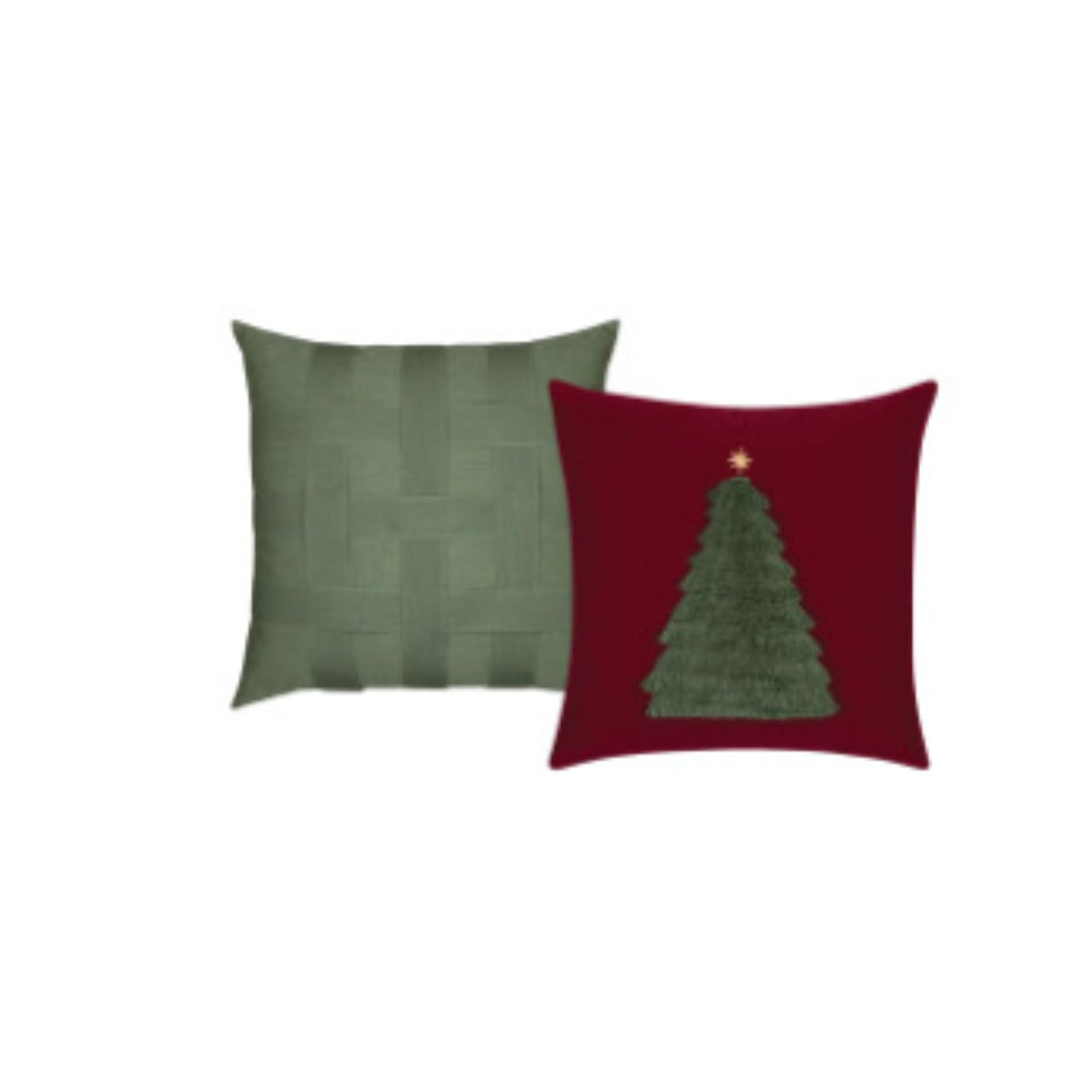 Christmas/Holiday Outdoor Pillows 20x20. Woven and not stamped feels like luxury velvet