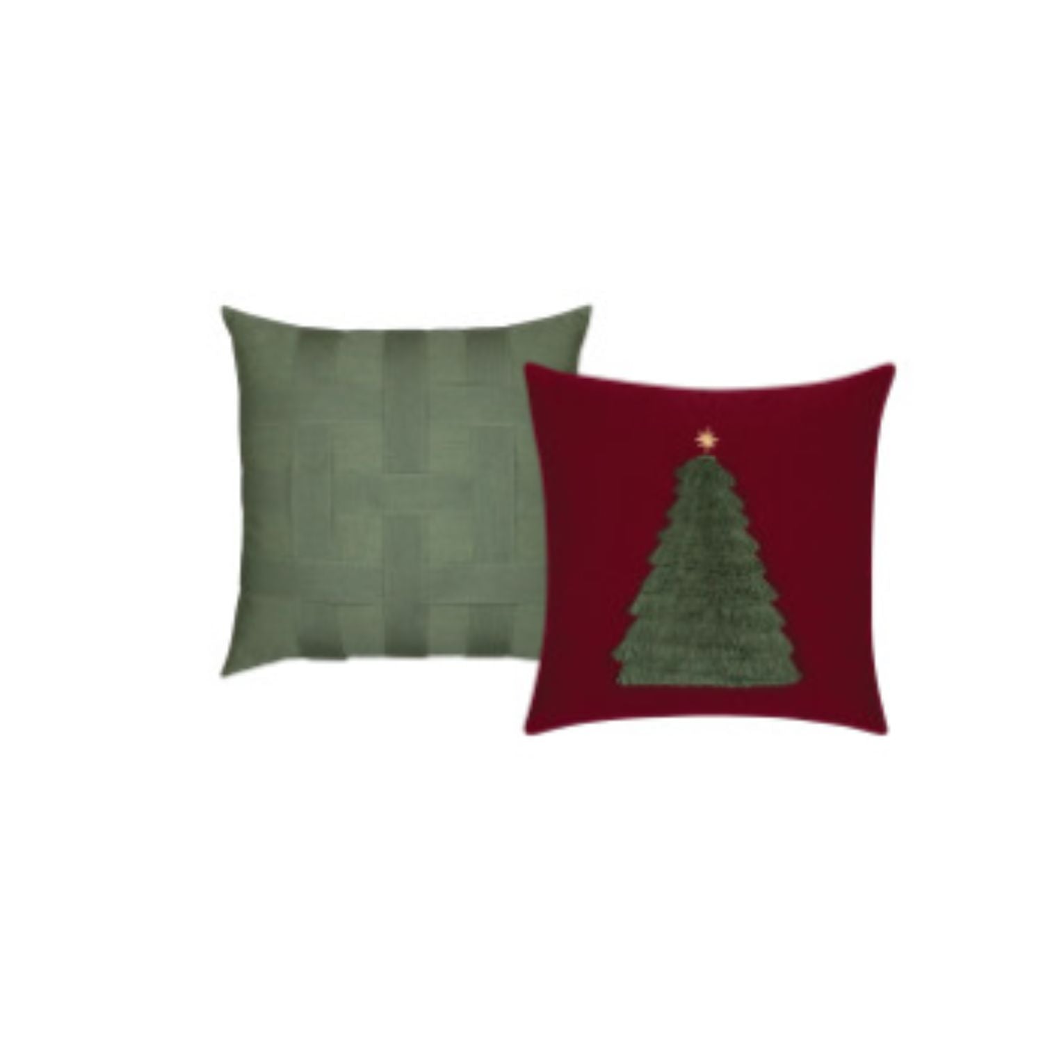 Christmas/Holiday Outdoor Pillows 20x20. Woven and not stamped feels like luxury velvet
