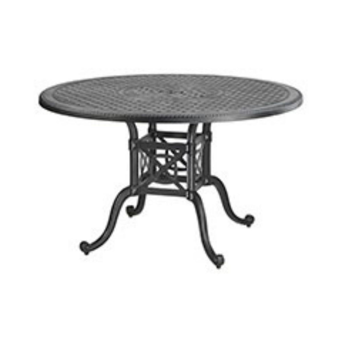 Round Outdoor Dining Table 54&quot;, Gensun,  Aluminum, Rust Proof, Riviera Outdoor Decor, Corpus Christi