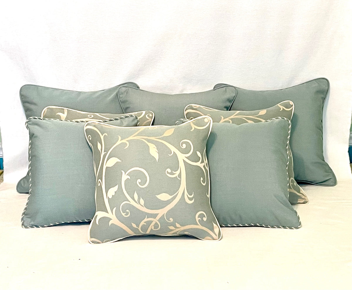 QuickShip Outdoor Pillow - 16&quot; Square, Canvas Spa